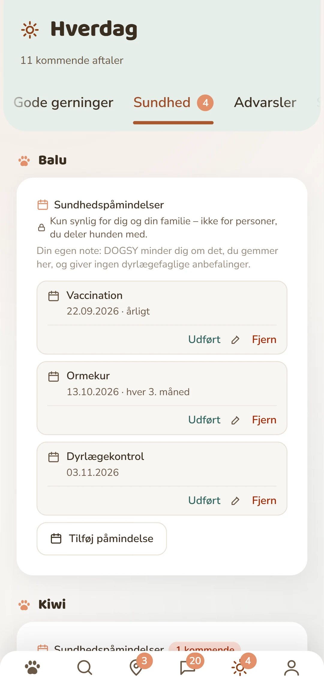 Sundhedsaftaler pr. hund: vaccination, ormekur, flåtbeskyttelse med mere