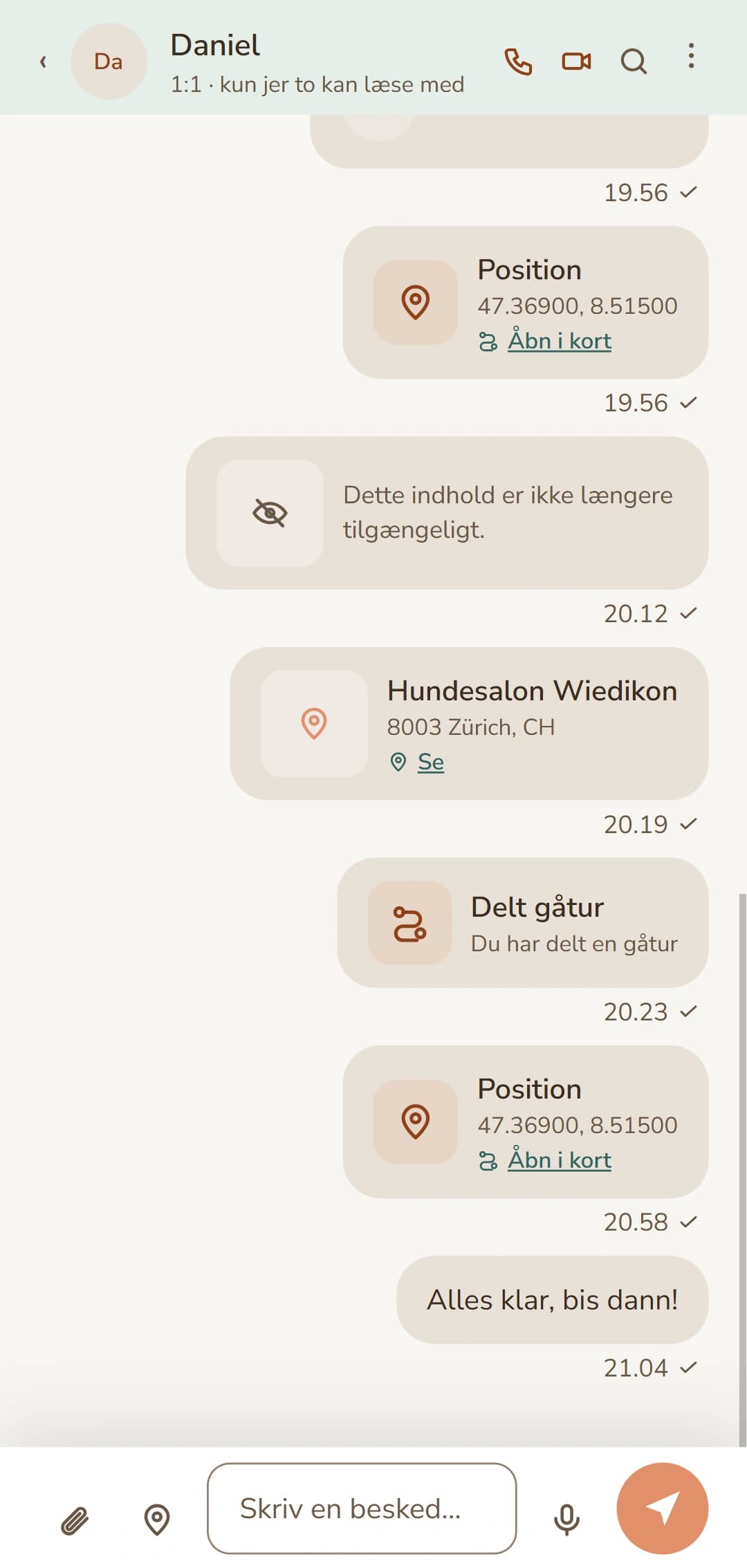 En åben chat: hele historikken på ét overblik