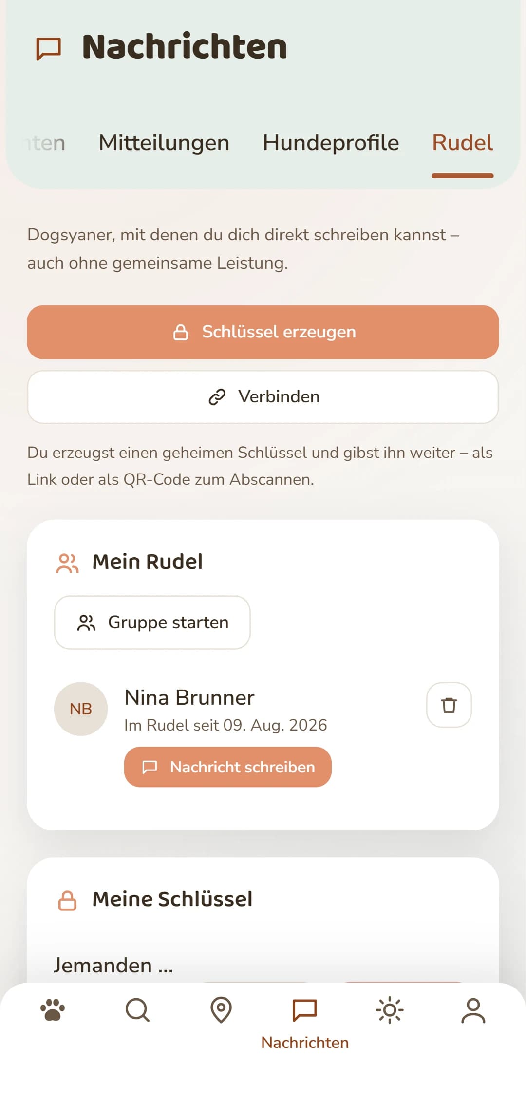 Der Rudel-Reiter: Schlüssel erzeugen und Verbindungen verwalten.