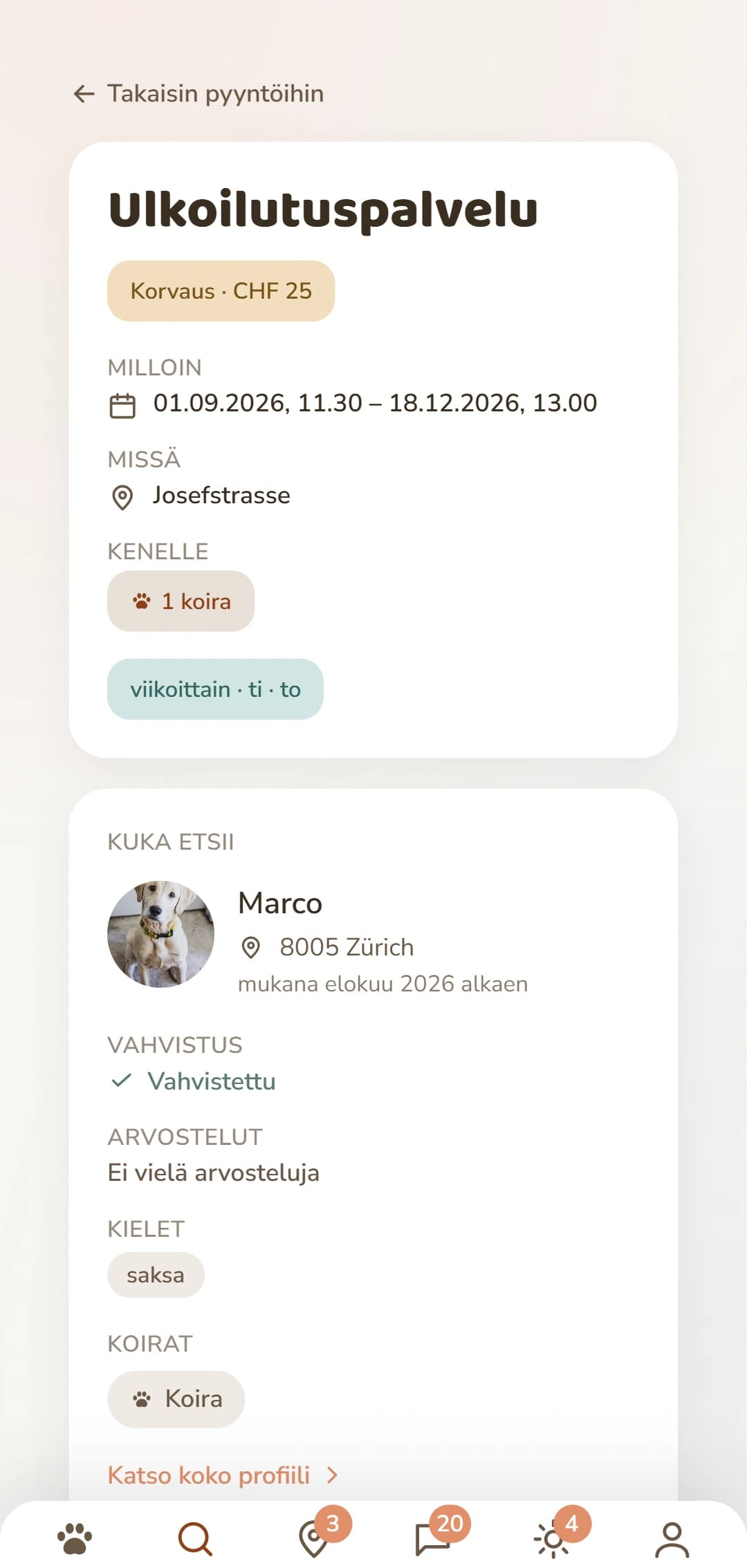 Valmis pyyntö, sellaisena kuin muut Dogsyanerit sen näkevät