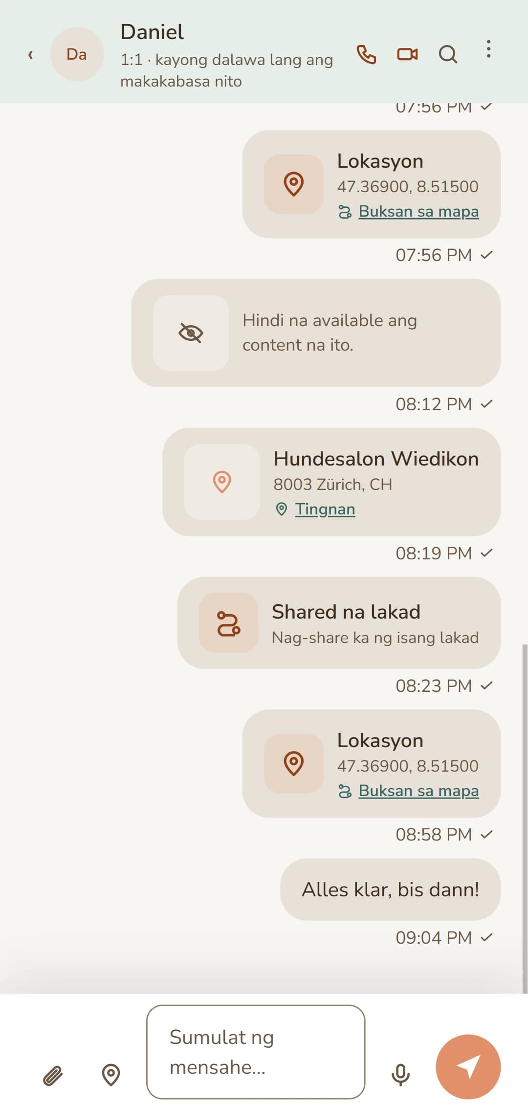 Isang bukas na chat: buong kasaysayan sa isang tingin