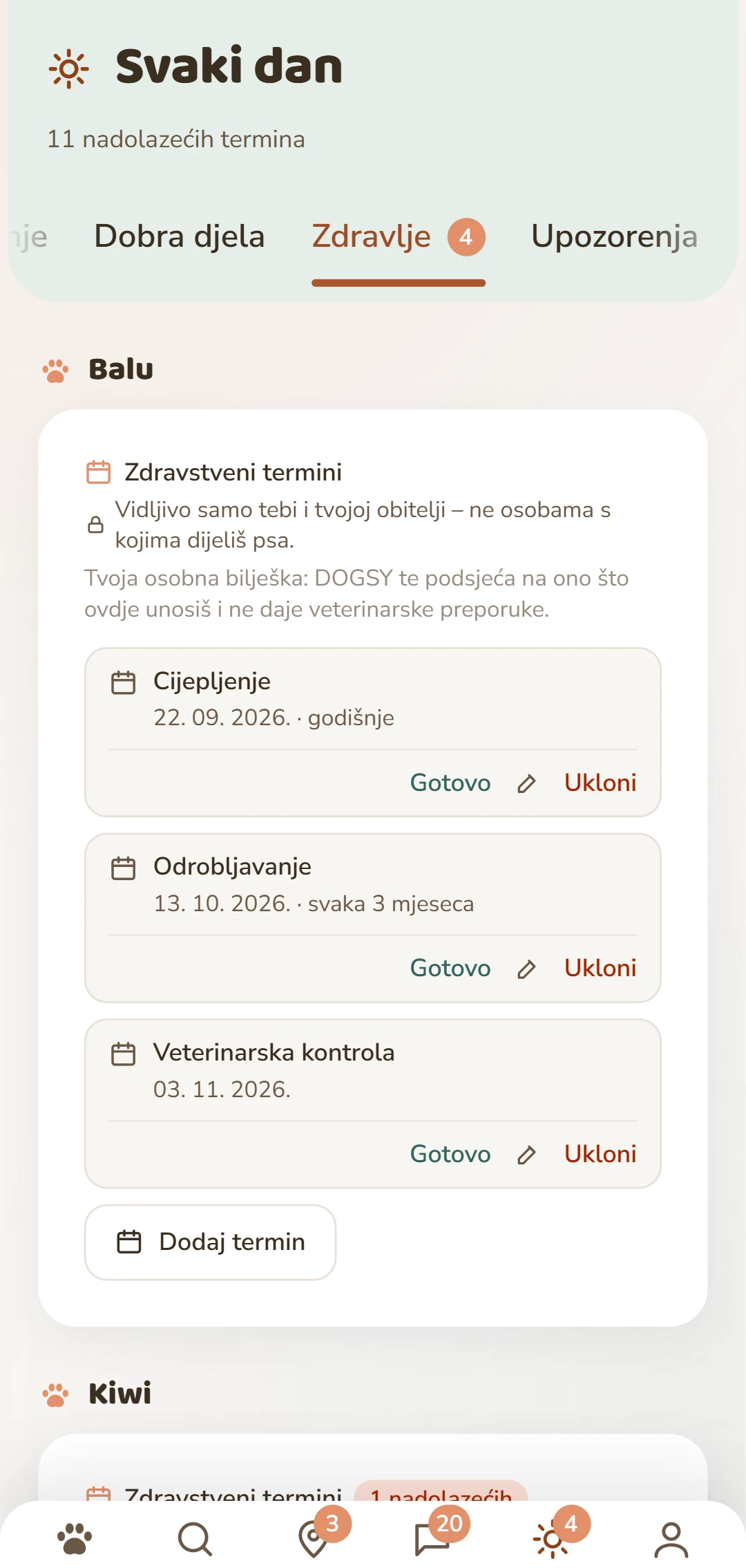 Zdravstveni termini po psu: cijepljenje, odrobljavanje, zaštita od krpelja i više