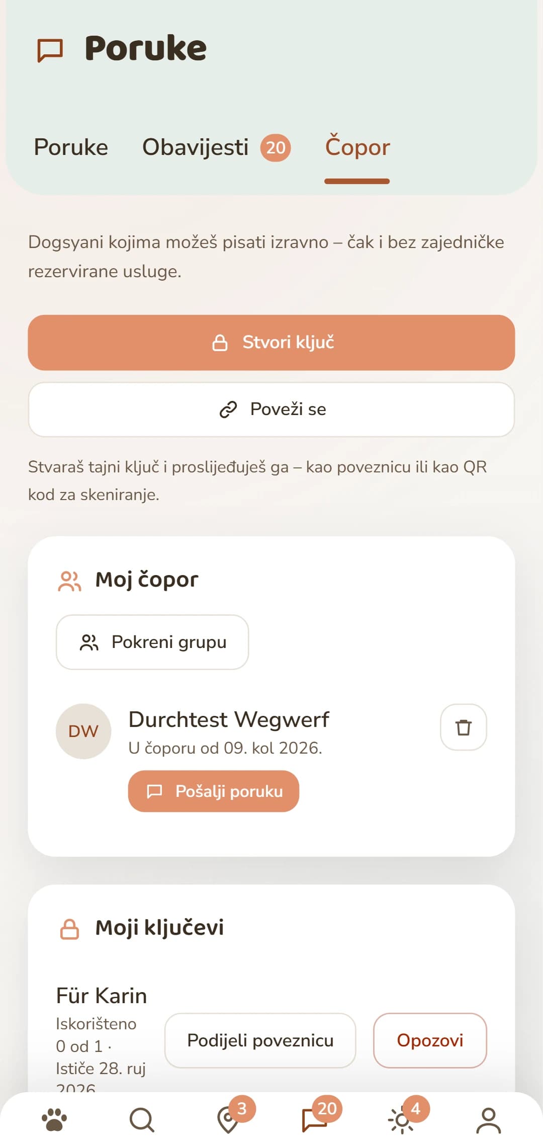 Kartica Rudel: kreiraj ključ i upravljaj svojim vezama.