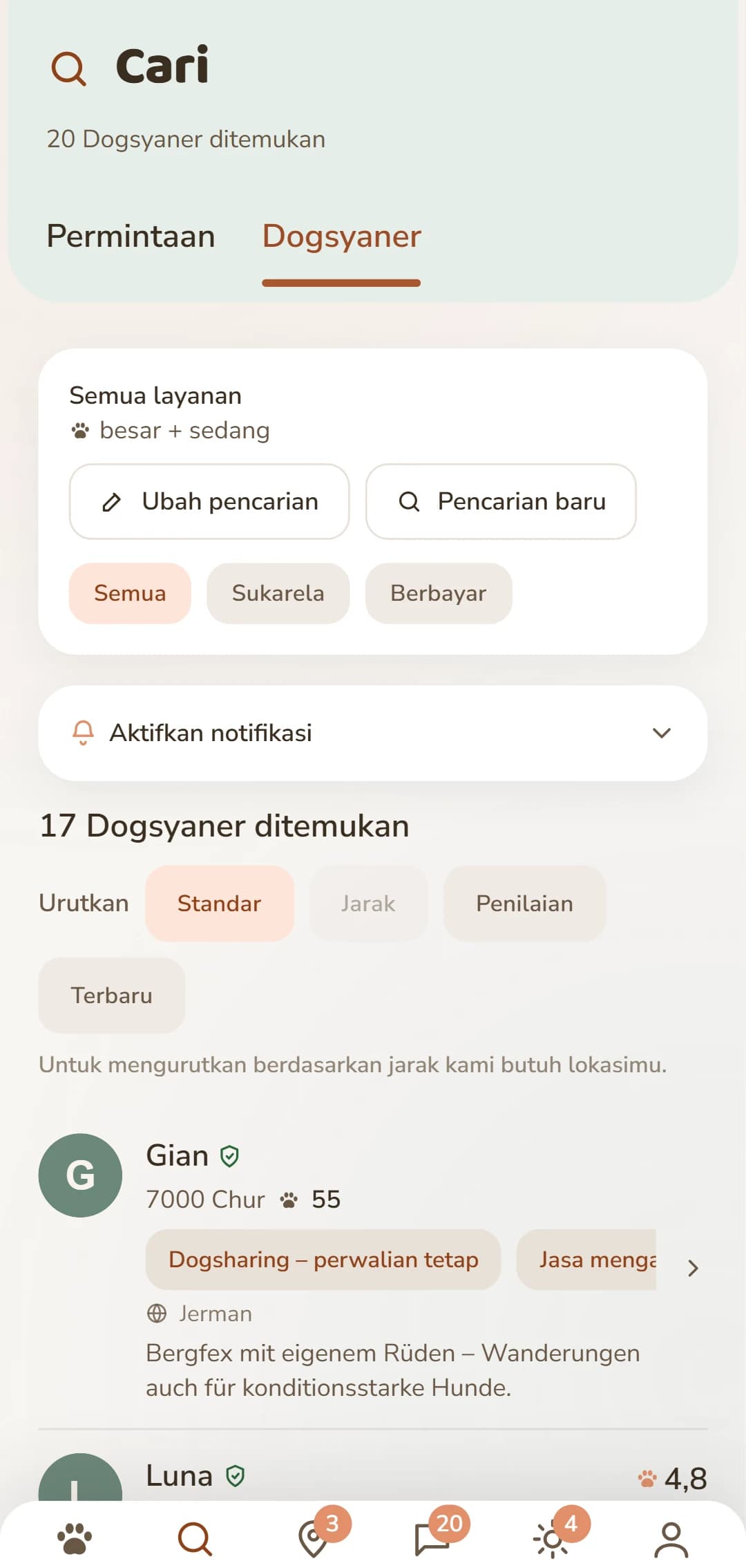 Daftar hasil: Dogsyaner di dekatmu