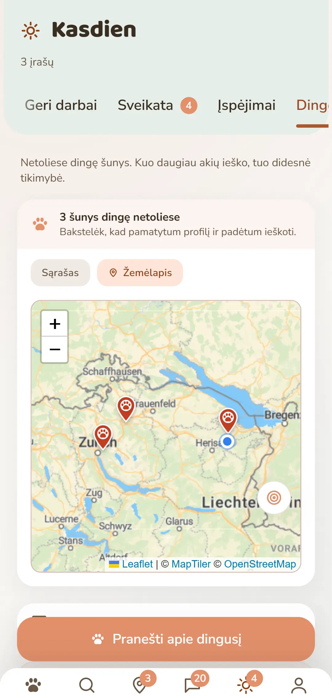 Atviri atvejai aplink tave – kaip žemėlapis programėlėje