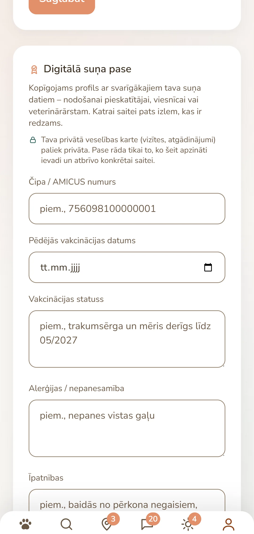 Digitālā suņa pase: čipa numurs, vakcinācijas statuss un alerģijas