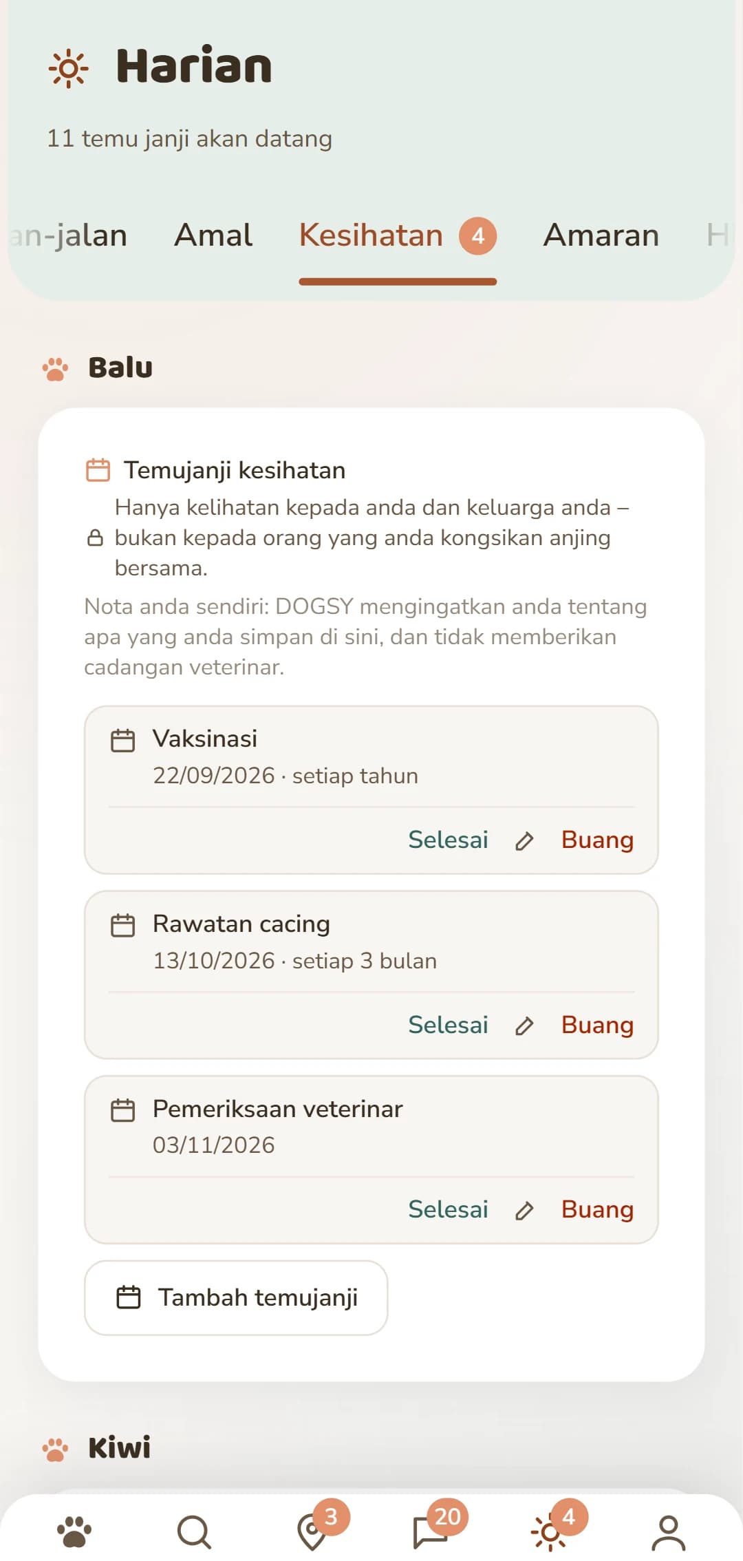 Janji temu kesihatan bagi setiap anjing: vaksinasi, ubat cacing, perlindungan kutu dan banyak lagi