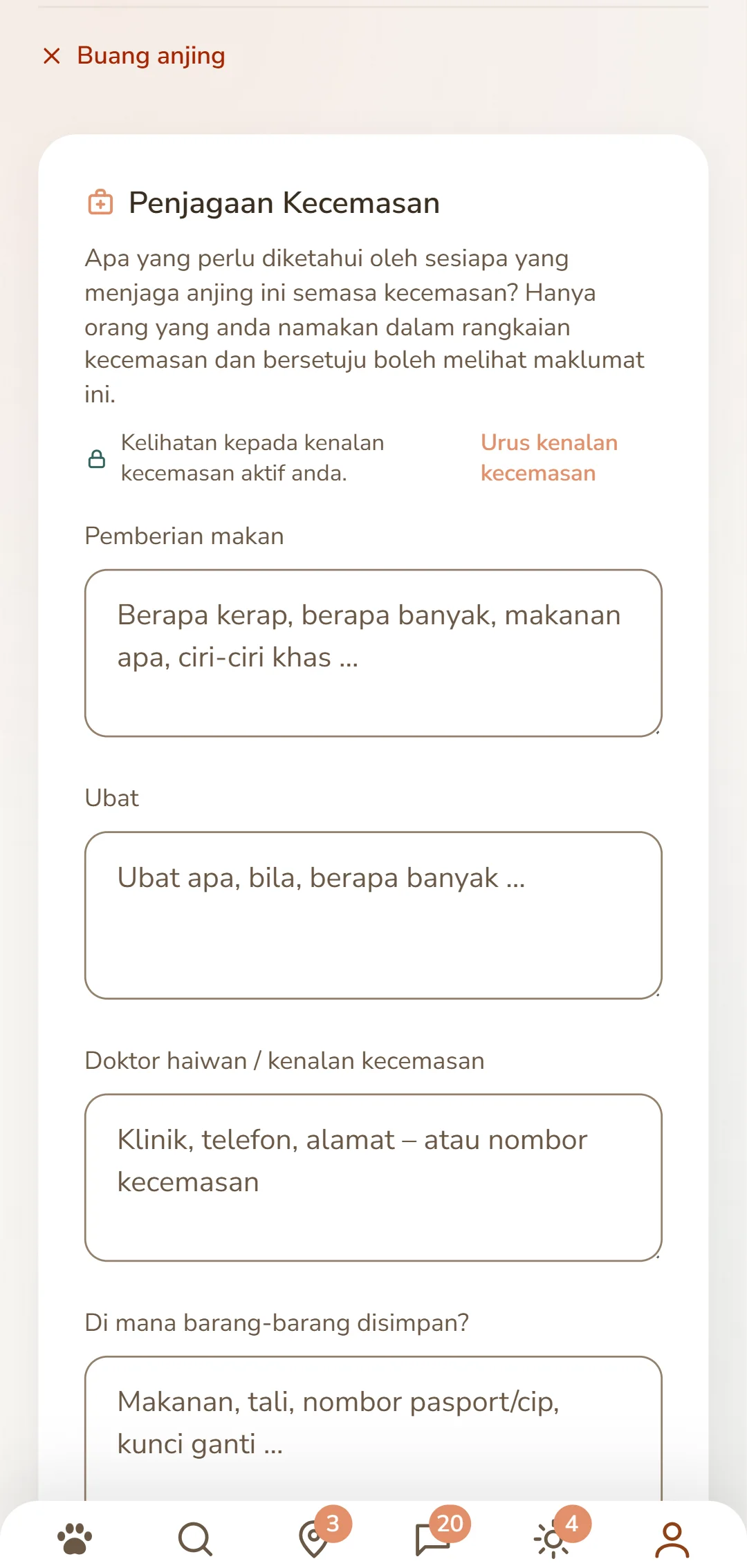 Helaian penjagaan seekor anjing: pemberian makanan, ubat, doktor haiwan