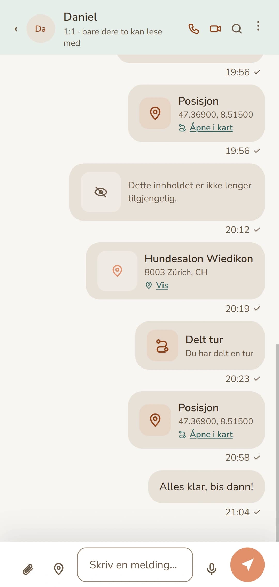 En åpen chat: hele historikken på én oversikt