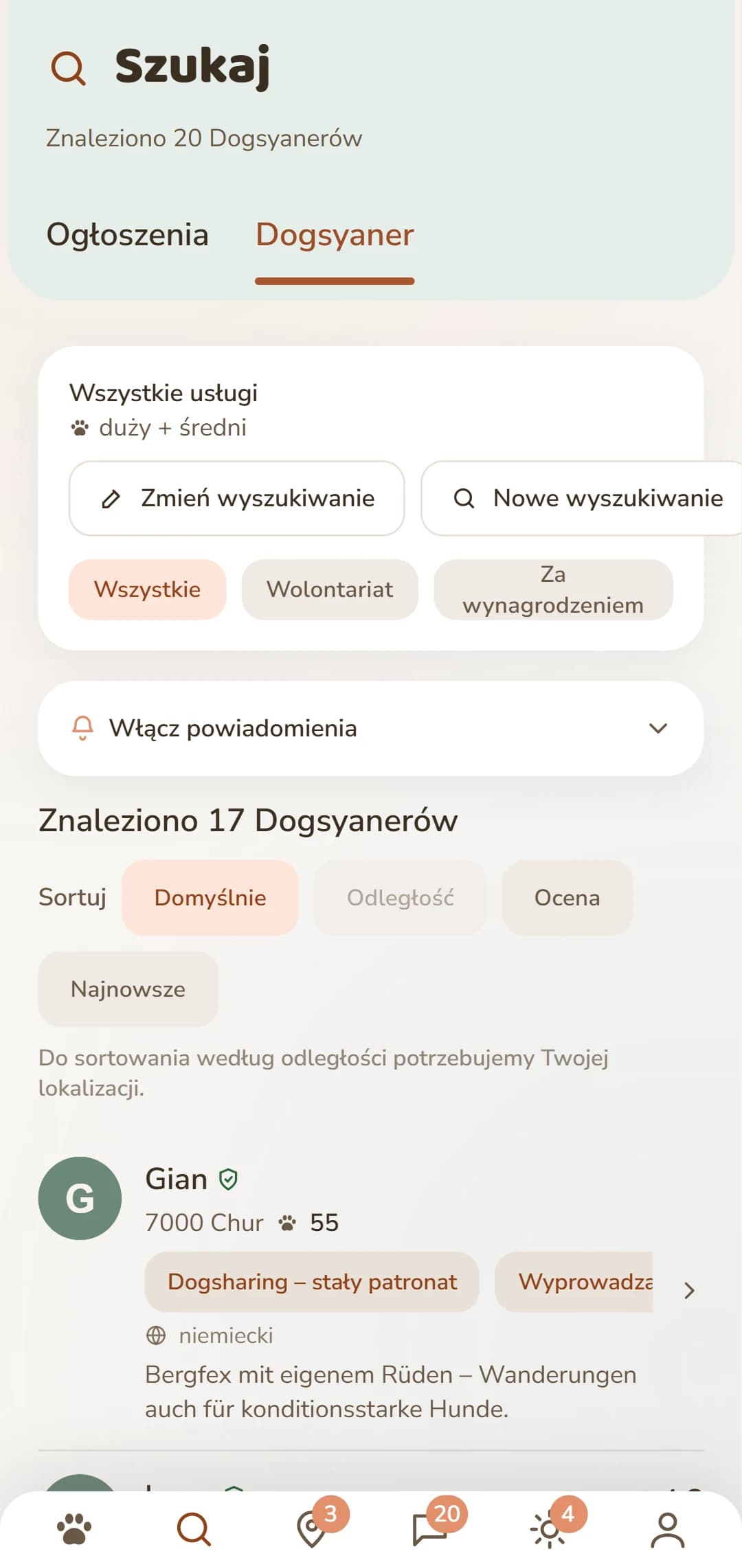 Lista wyników: Dogsyaner w Twojej okolicy