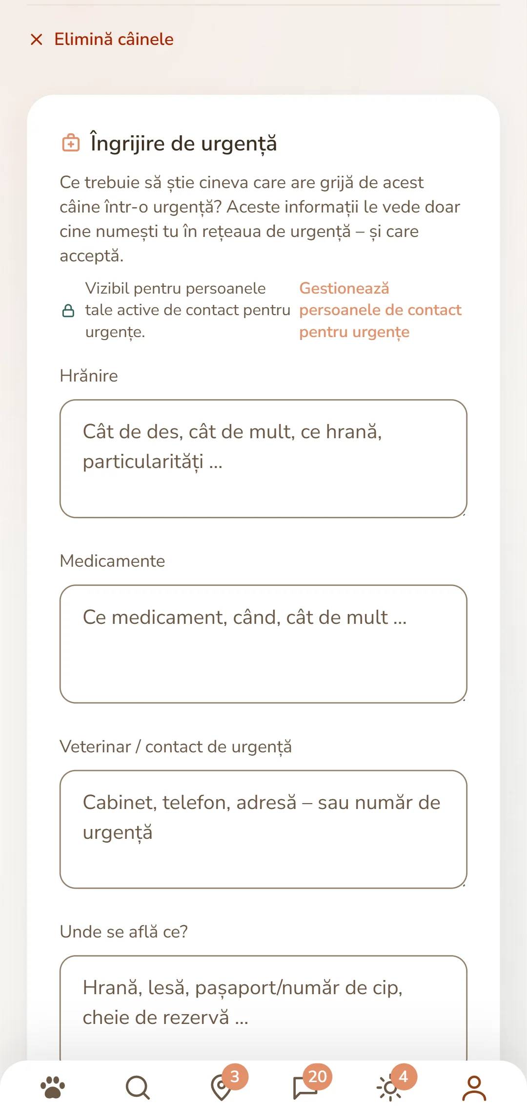 Fișa de îngrijire a unui câine: hrănire, medicamente, veterinar