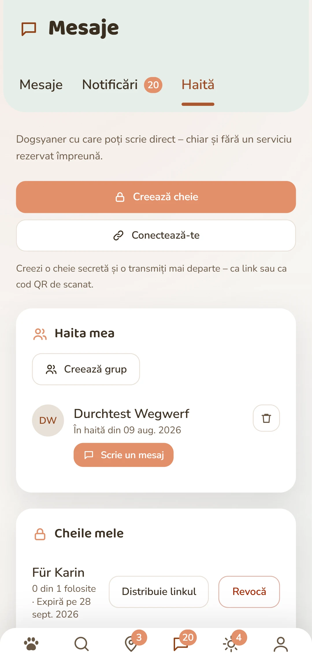 Fila Rudel: generează chei și gestionează-ți conexiunile.