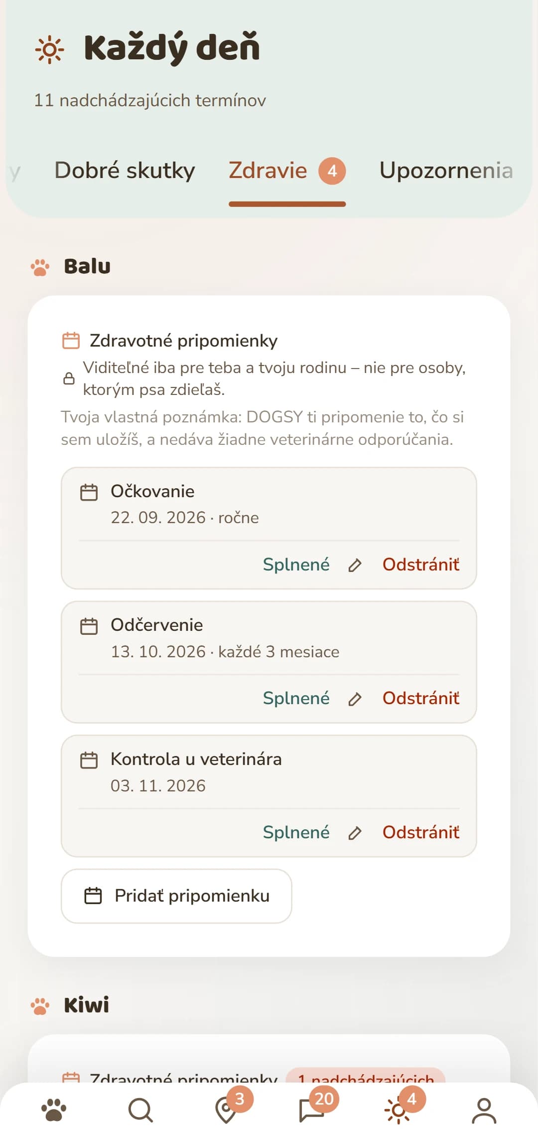 Zdravotné termíny podľa psa: očkovanie, odčervenie, ochrana proti kliešťom a ďalšie