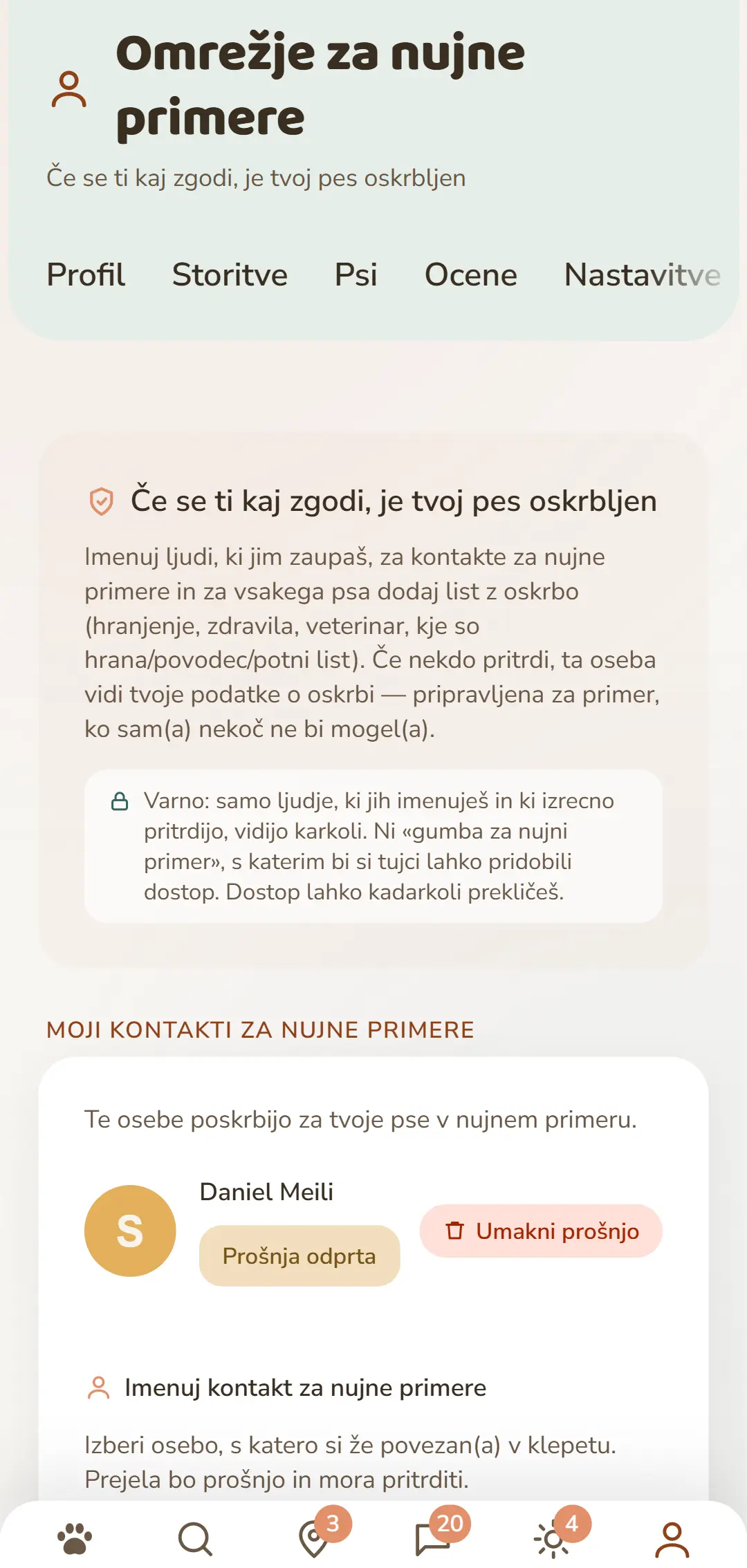Tvoji stiki v sili in odprta povabila na enem mestu