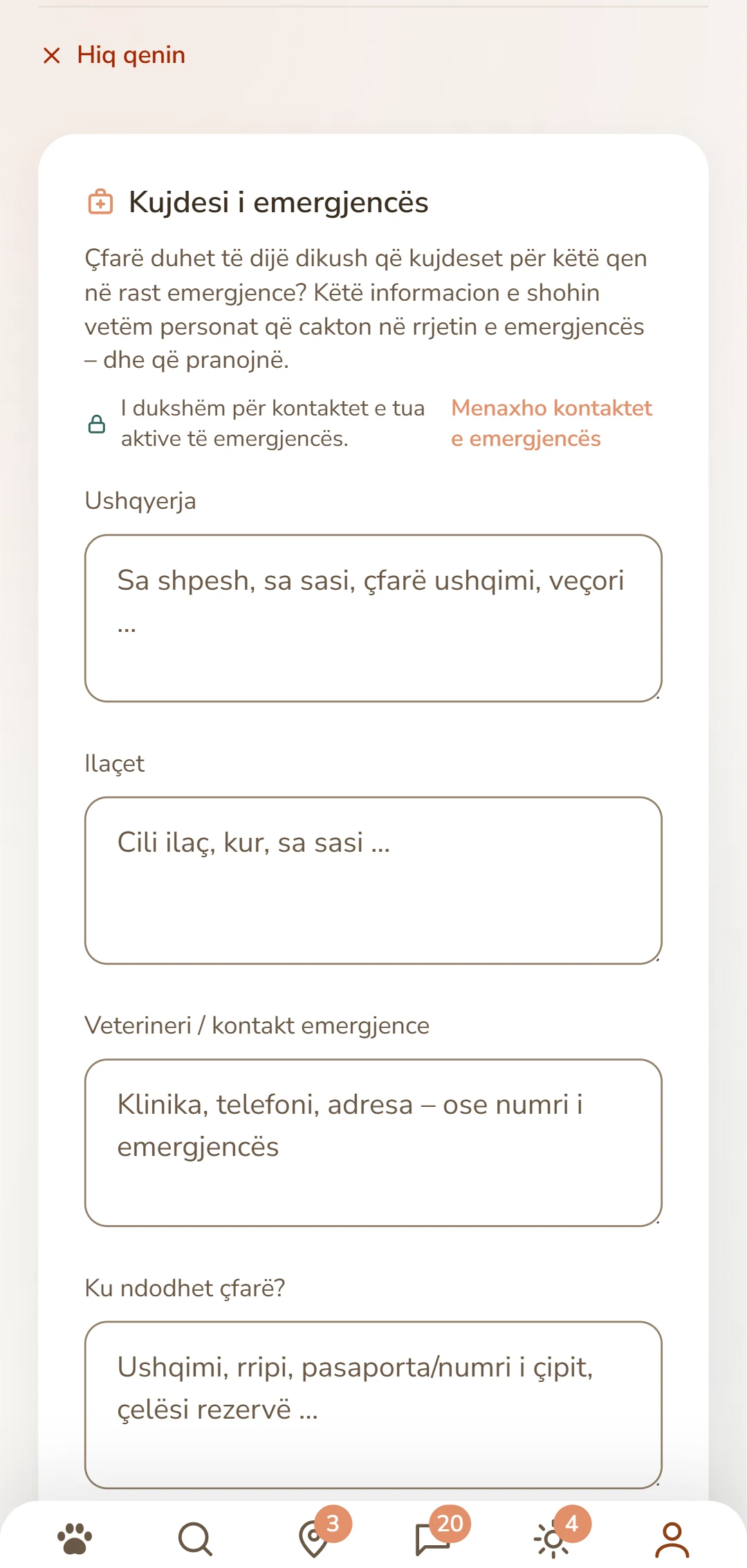 Fleta e kujdesit e një qeni: ushqyerja, mjekimet, veterineri
