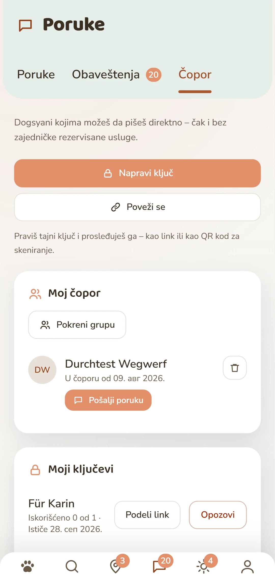 Kartica Rudel: kreiraj ključ i upravljaj svojim vezama.