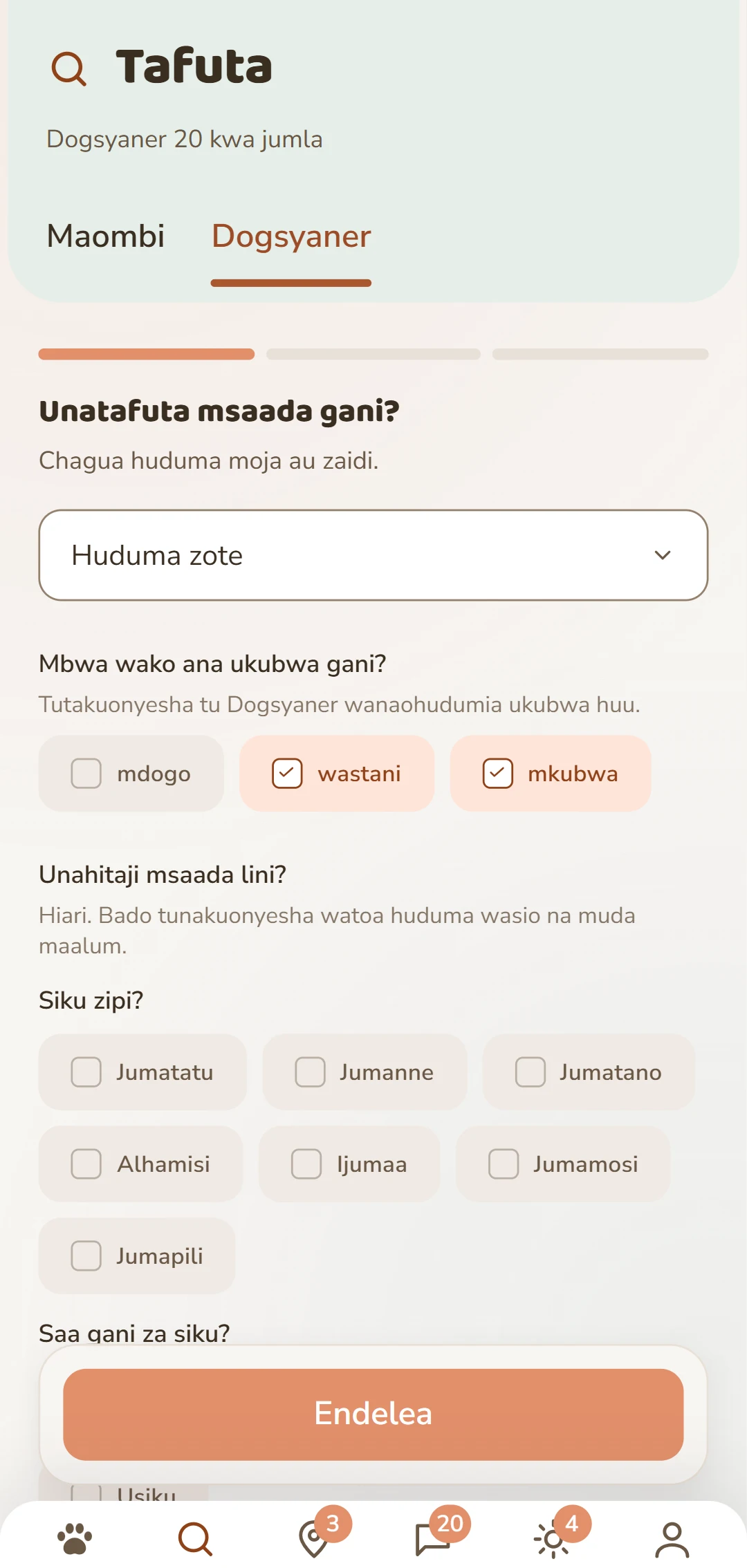 Vichujio vya kina: huduma, ukubwa wa mbwa na vigezo vingine